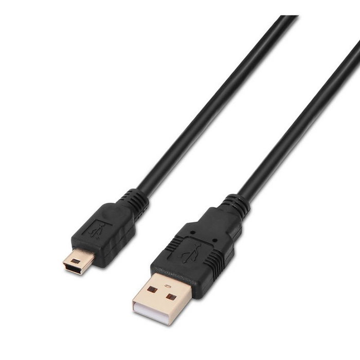 Aisens Cable USB 2.0 Tipo A Macho a Mini B Macho 1m Negro